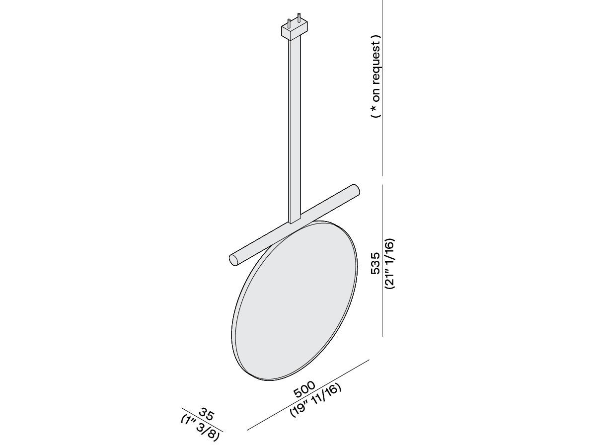 Настенное круглое зеркало с рамкой LUCE DI CARRARA Tube ARCH-00150878 - Вид №4