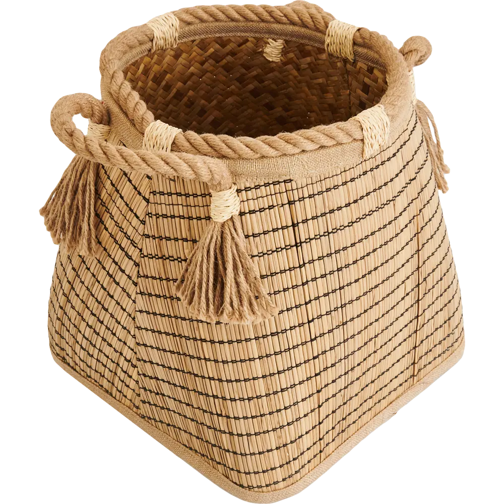 Корзина Storidea 29x22x29 см пальмовое волокно цвет бежевый STLM-2023659