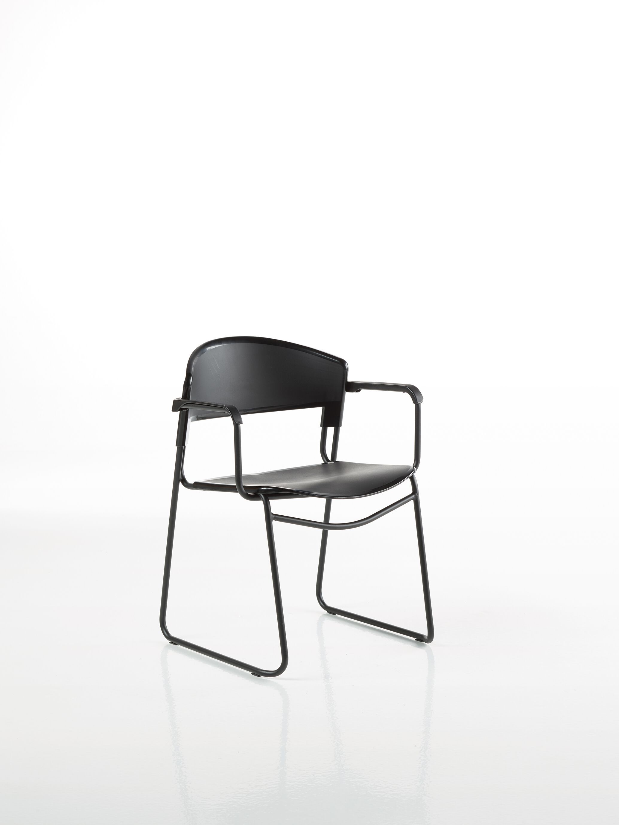 Штабелируемое кресло с подлокотниками из Biogreen® и стали BBB AGAIN ARCH-00033250 - Вид №7