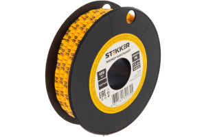 16240134 Кабель-маркер PE для провода сеч.1,5мм, желтый, CBMR15-PE 39096 STEKKER