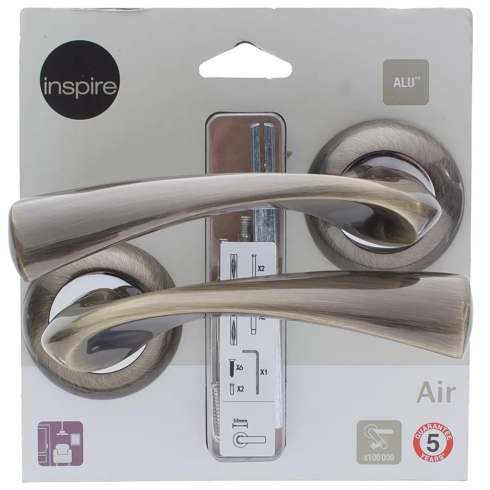 Дверная ручка Inspire «Air», без запирания, комплект, цвет бронза STLM-2044323 - Вид №3