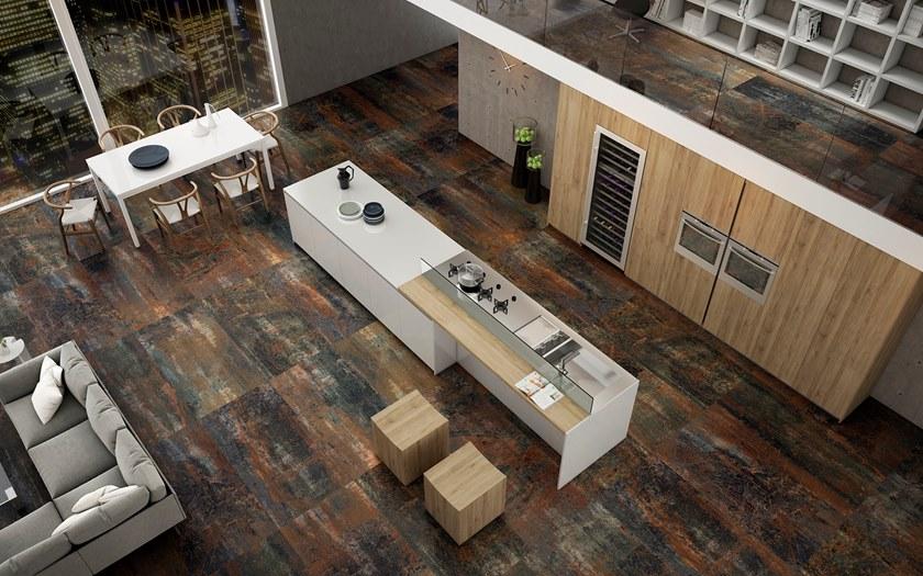 APAVISA Стены / напольная плитка из керамогранита под металл Metallo sun-id-1454763 - Вид №2