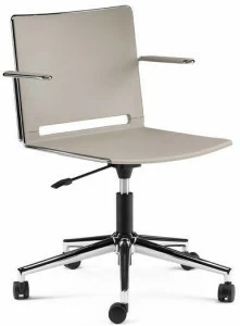 Arte & D Поворотный офисный стул из полипропилена с 5 спицами и подлокотниками Kubika C1508 g