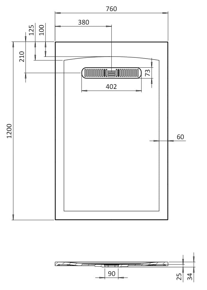 Поддон для душа с антибактериальной обработкой CROSSWATER CREO &amp ARCH-00073494 - Вид №2