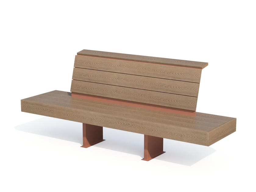 Скамья WPC со спинкой Studio Città ZEPHYR 2200 ARCH-00075421