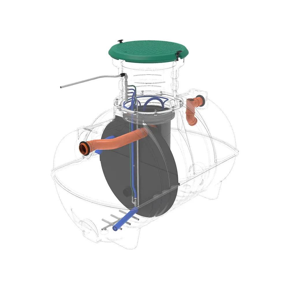 Станция биологической очистки четрыхкамерная Rostok Ground 6 2800 литров 1200 л/сутки STLM-2190724 - Вид №5