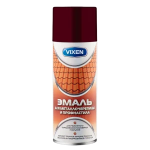 Эмаль аэрозольная для металлочерепицы и профнастила Vixen 500Мл цвет винно-красный