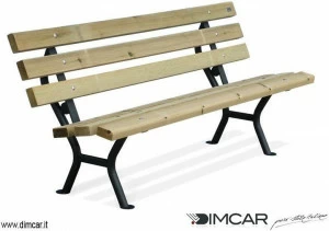 DIMCAR Металлическая скамейка в классическом стиле со спинкой City 1136