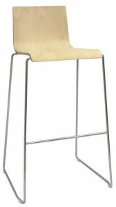 Vela Arredamenti Барный стул высокий деревянный с подставкой для ног Sgab-baron