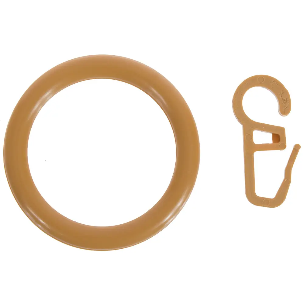 Кольца с крючками  28 мм цвет светлый дуб, 4 шт Santreyd STLM-2113244