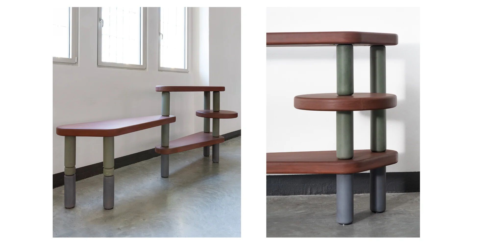 Бетонный книжный шкаф Forma&Cemento пинбол ARCH-00142852 - Вид №4