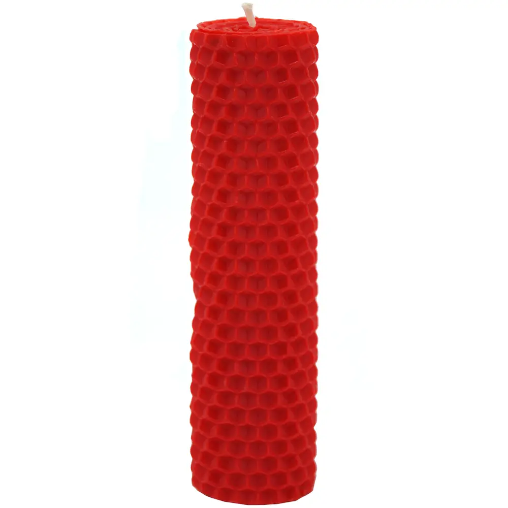 Свеча вощинная цилиндр красная 3x13 см EVIS STLM-2110617