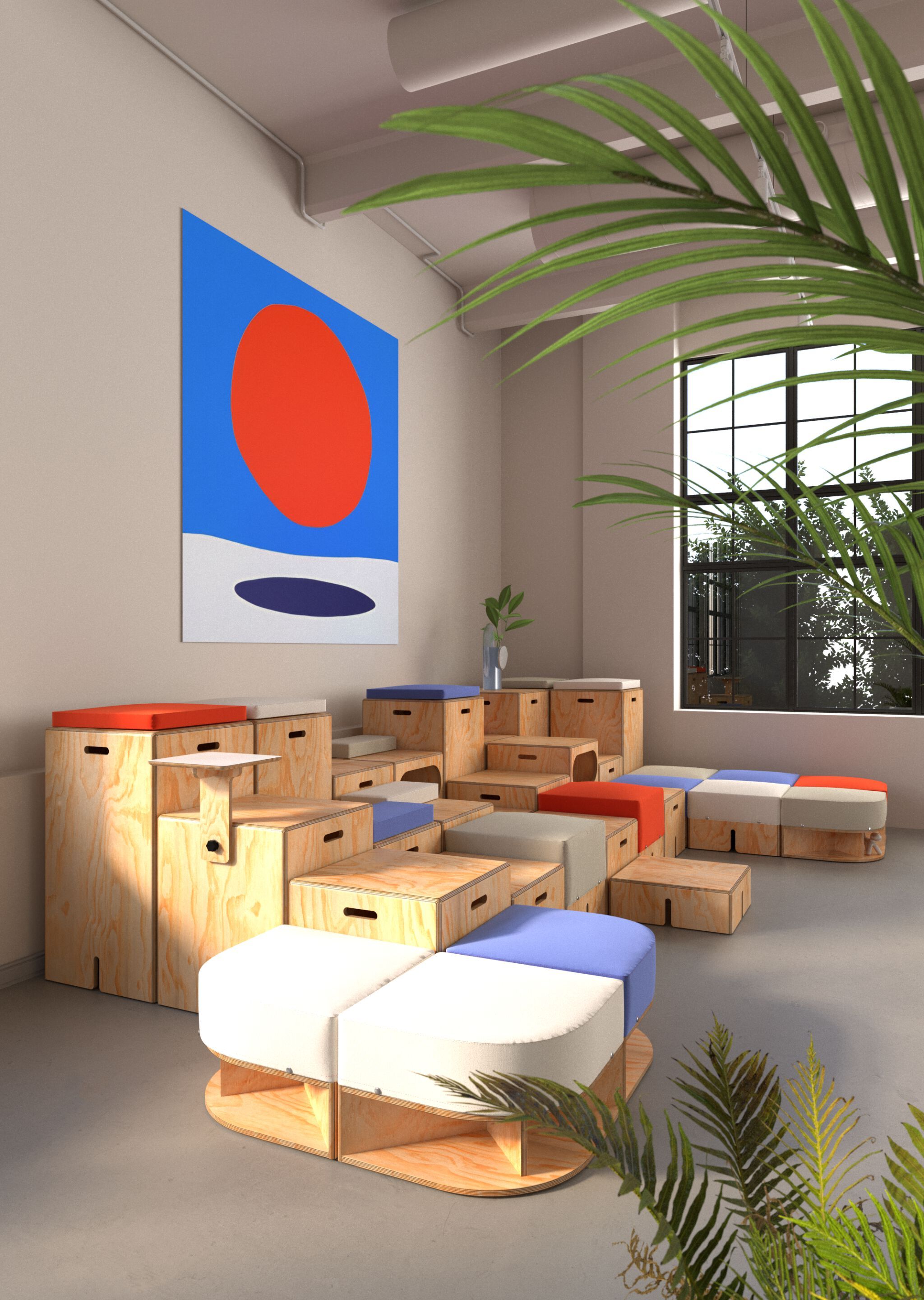 Модульный деревянный пуф KEIGIO® KEIGIO® 54X54 ARCH-00047346 - Вид №1