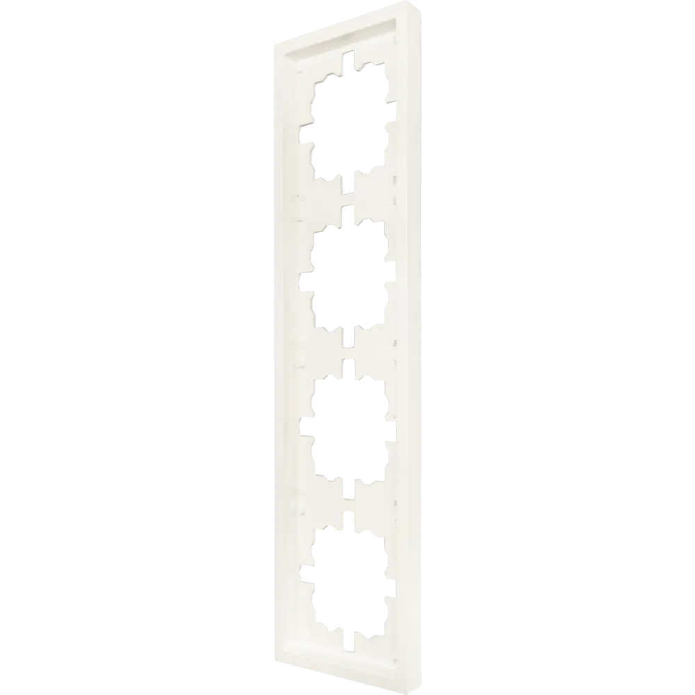 Рамка для розеток и выключателей Lezard Zima 4 поста цвет слоновая кость STLM-2203611 - Вид №1