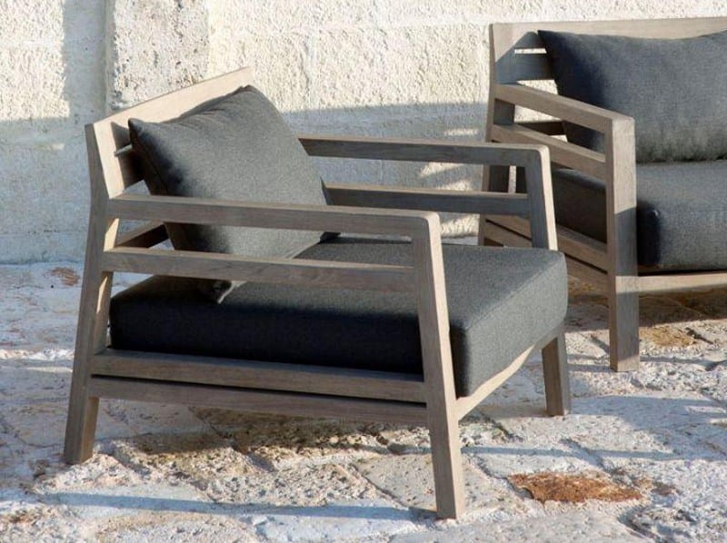 Садовое кресло из тикового дерева с подлокотниками Ethimo Costes ARCH-00118321 - Вид №4