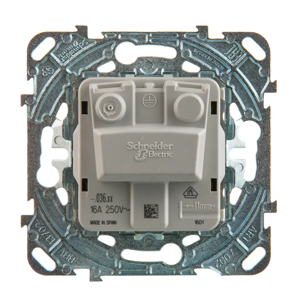 Розетка встраиваемая Schneider Electric Unica с заземлением, цвет бежевый 10156236 STLM-2092059  - Вид №4