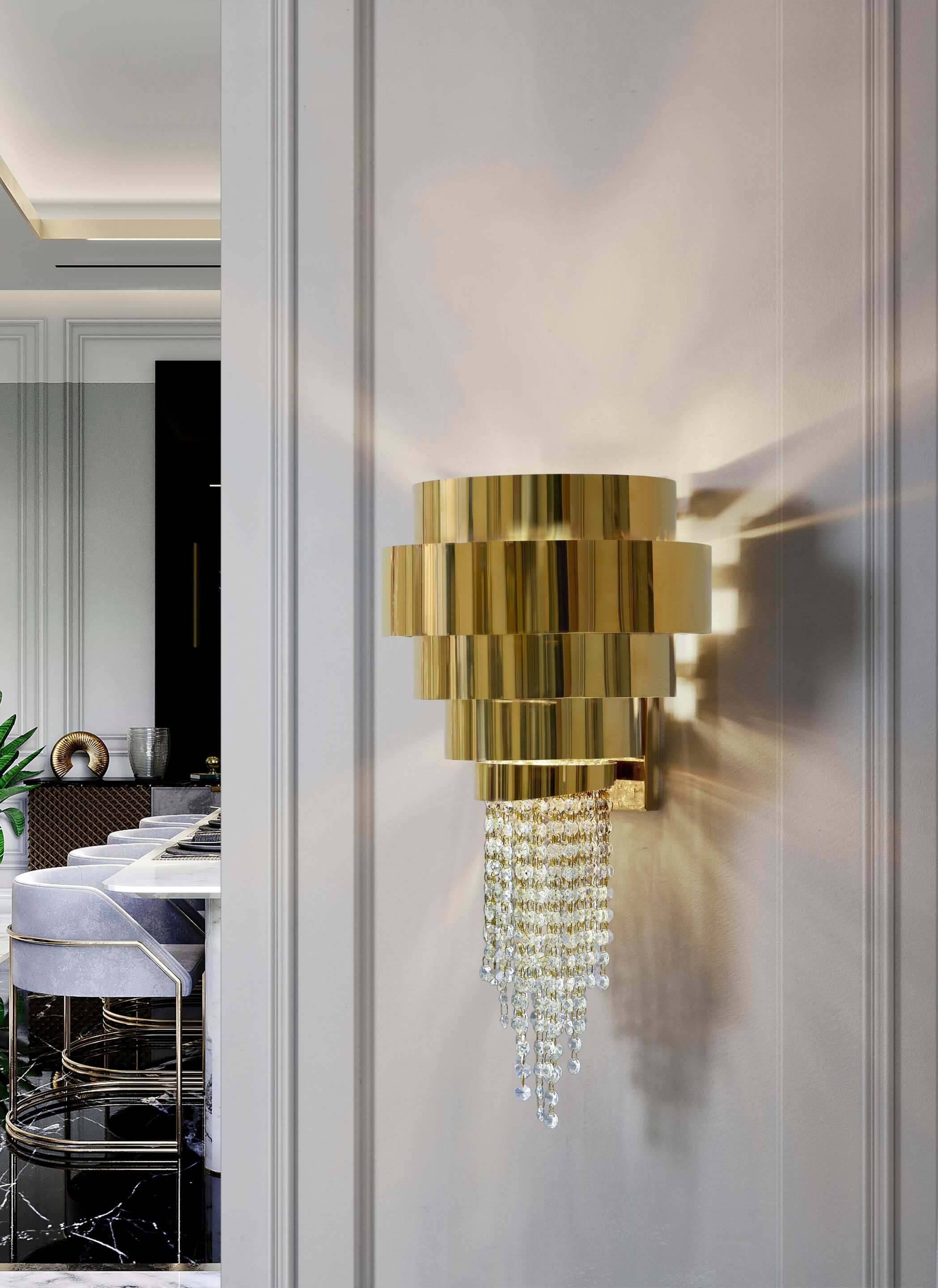 Аппликация из нержавеющей стали с кристаллами K-Lighting Baco ARCH-00113409 - Вид №1