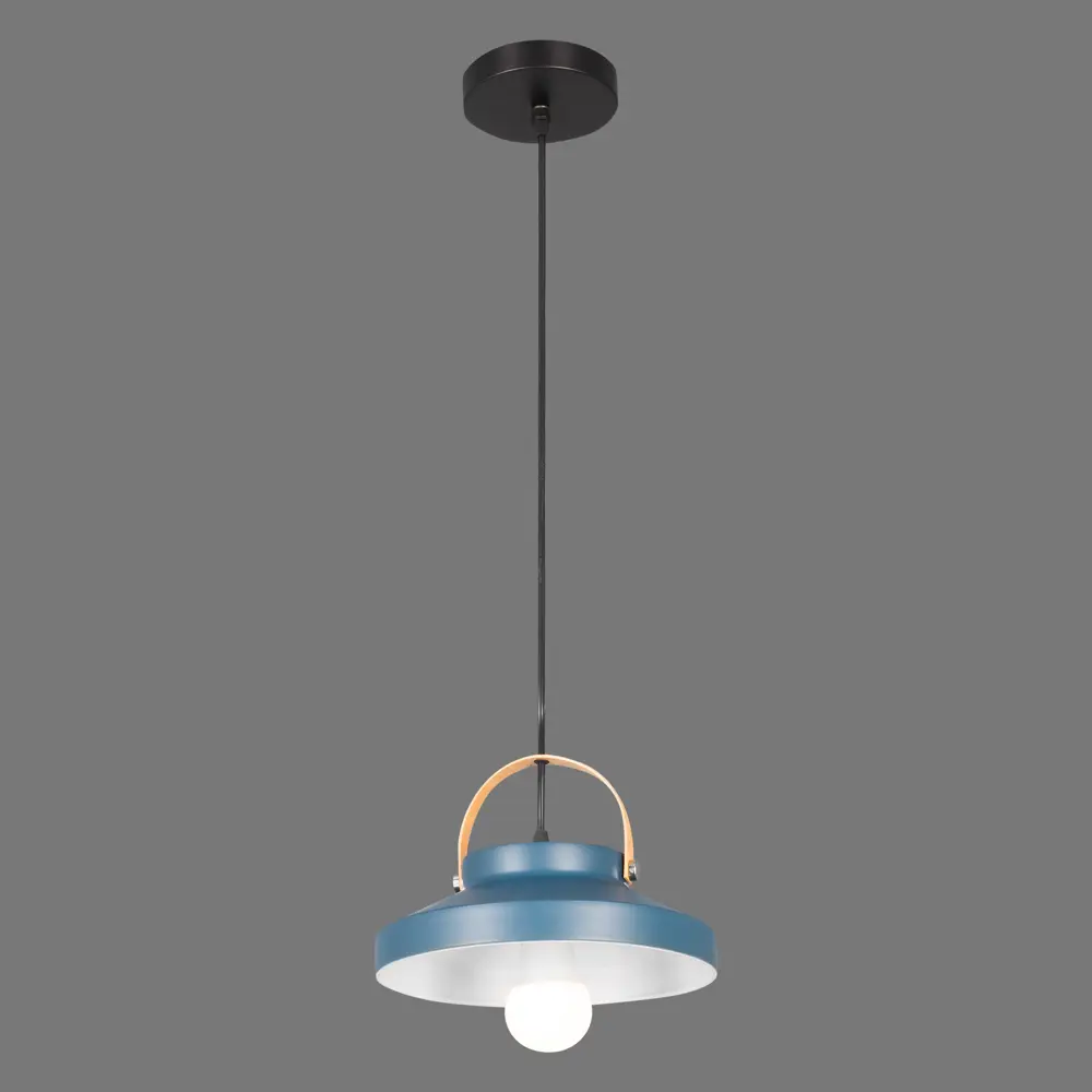 Подвесной светильник Toplight Wendi, 1 лампа, 7 м², цвет синий/дерево STLM-2118213 - Вид №3