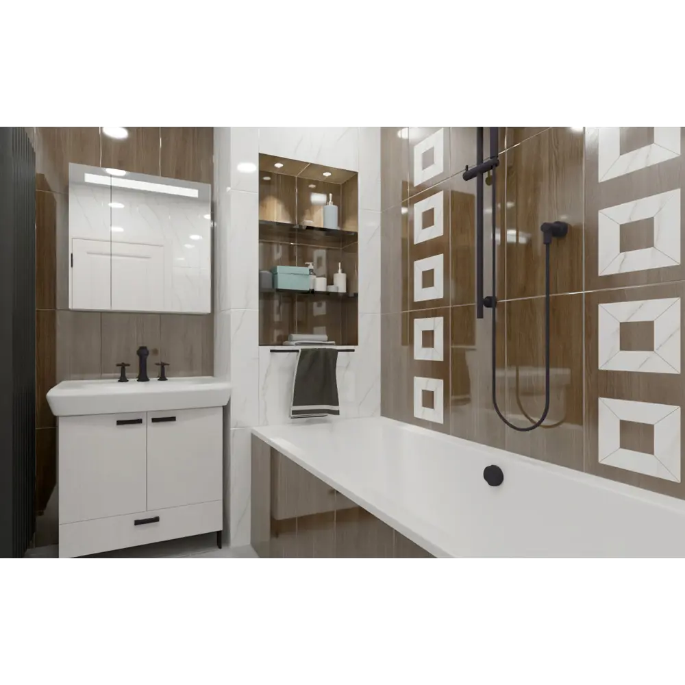 Нефрит-Керамика Луксор: настенная плитка под коричневое дерево 30x60 см 89232582 STLM-0948620 - Вид №7