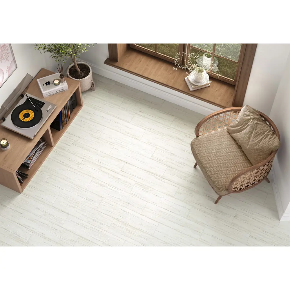 Глазурованный керамогранит Alma Ceramica Timber 07 15.1x60.2 см 1.82 м² матовый цвет белый STLM-2153822