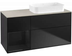 Villeroy&Boch Тумба под раковину Прямоугольная версия F683PHPD Finion Black Matt Lacquer