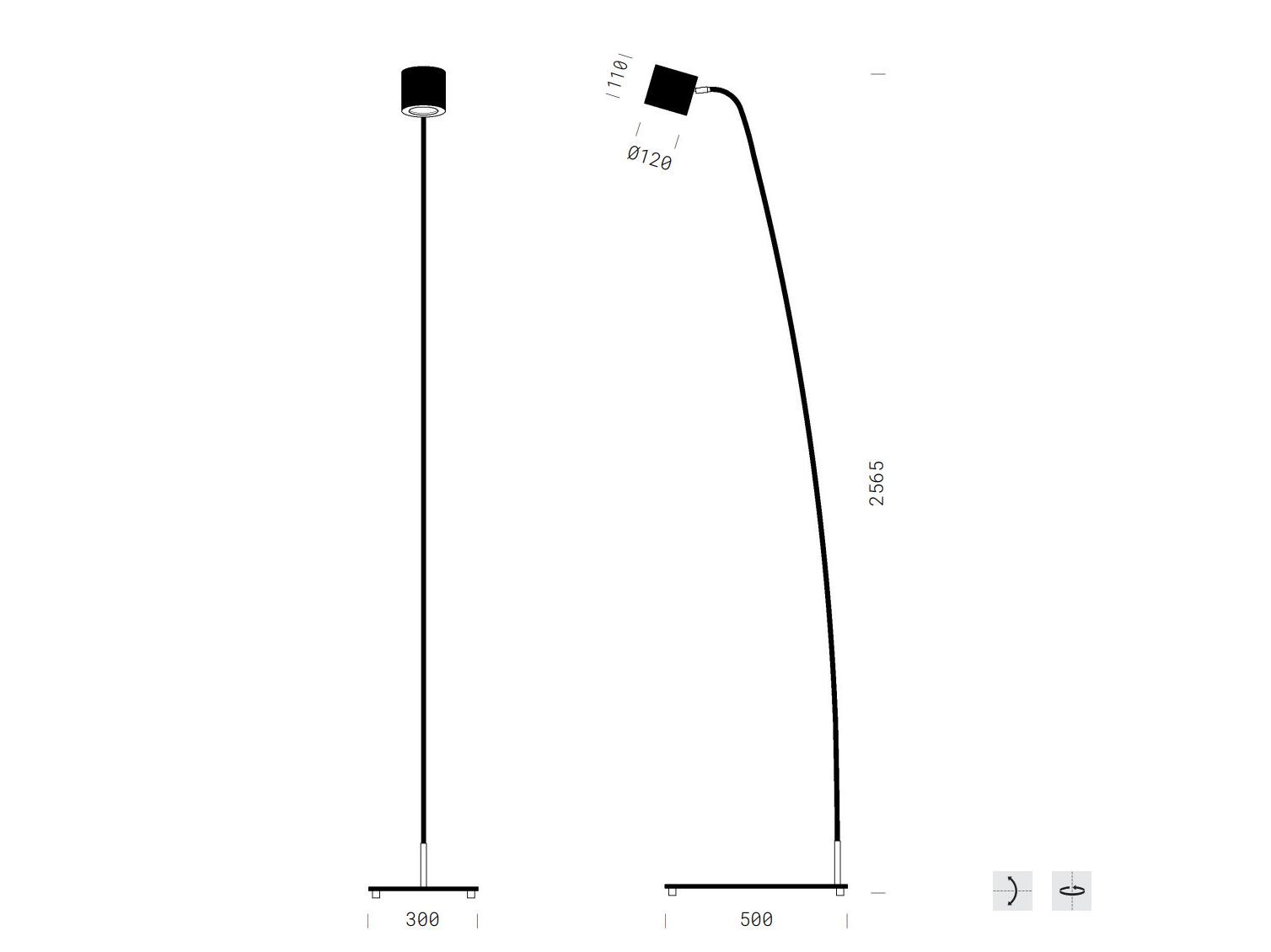 Dimmable напольный светильник Сид Renzo Serafini GIRAFFA ARCH-00043295 - Вид №3