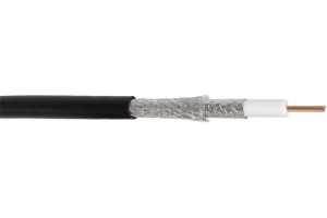 15534439 Коаксиальный кабель RG-11 75 Ом, одножильный, CCS омедненная сталь, внешний, PE, до -40C, черный, 305м EC-C2-21123B-BK-3 NETLAN