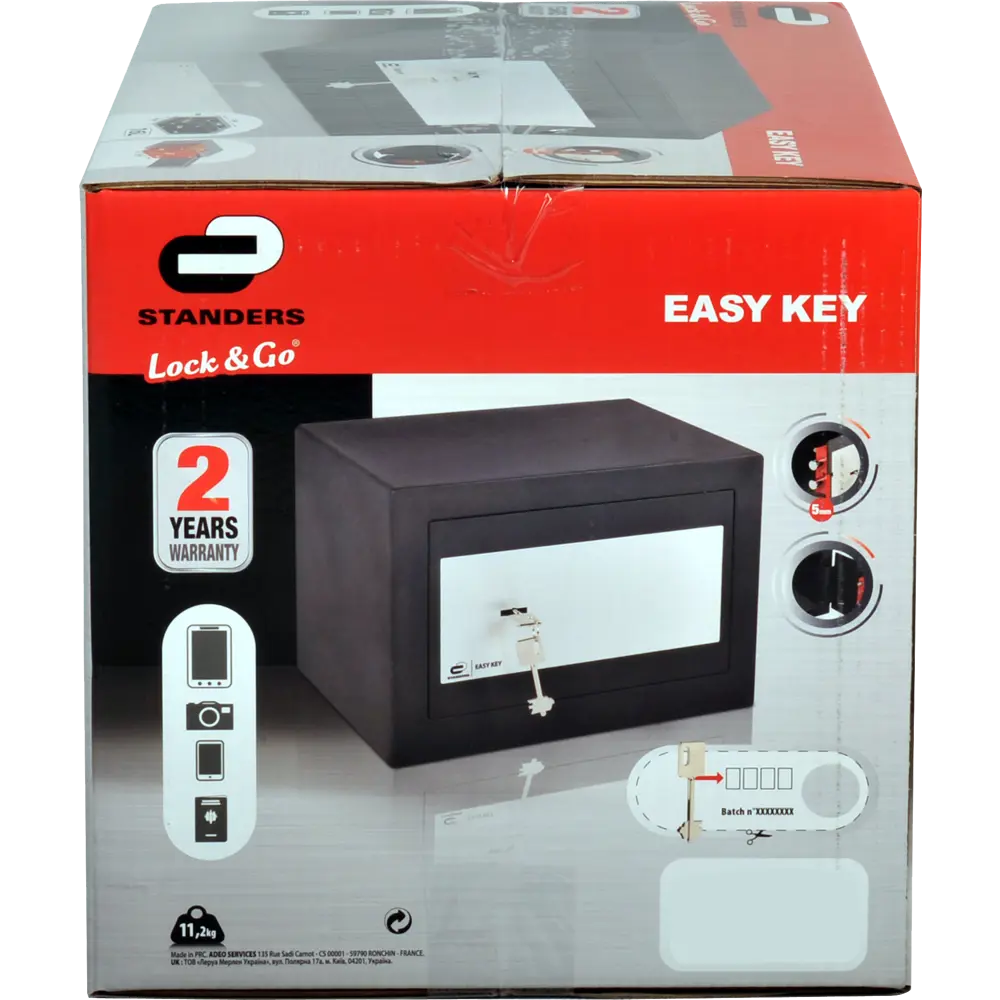 Сейф мебельный Standers N2 с ключевым замком сталь 16 л STLM-2022237 - Вид №8
