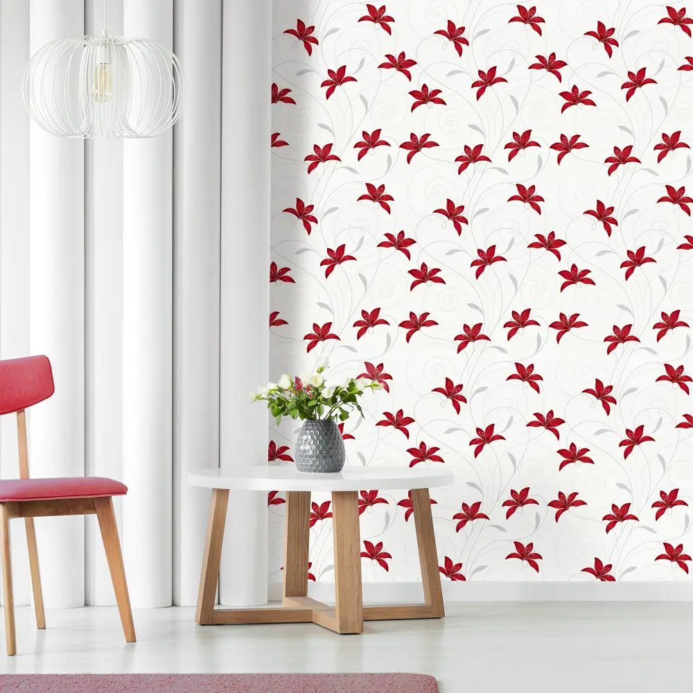 Обои флизелиновые Vilia Вояж красные 1.06 м 1145-41 STLM-2100260 - Вид №2