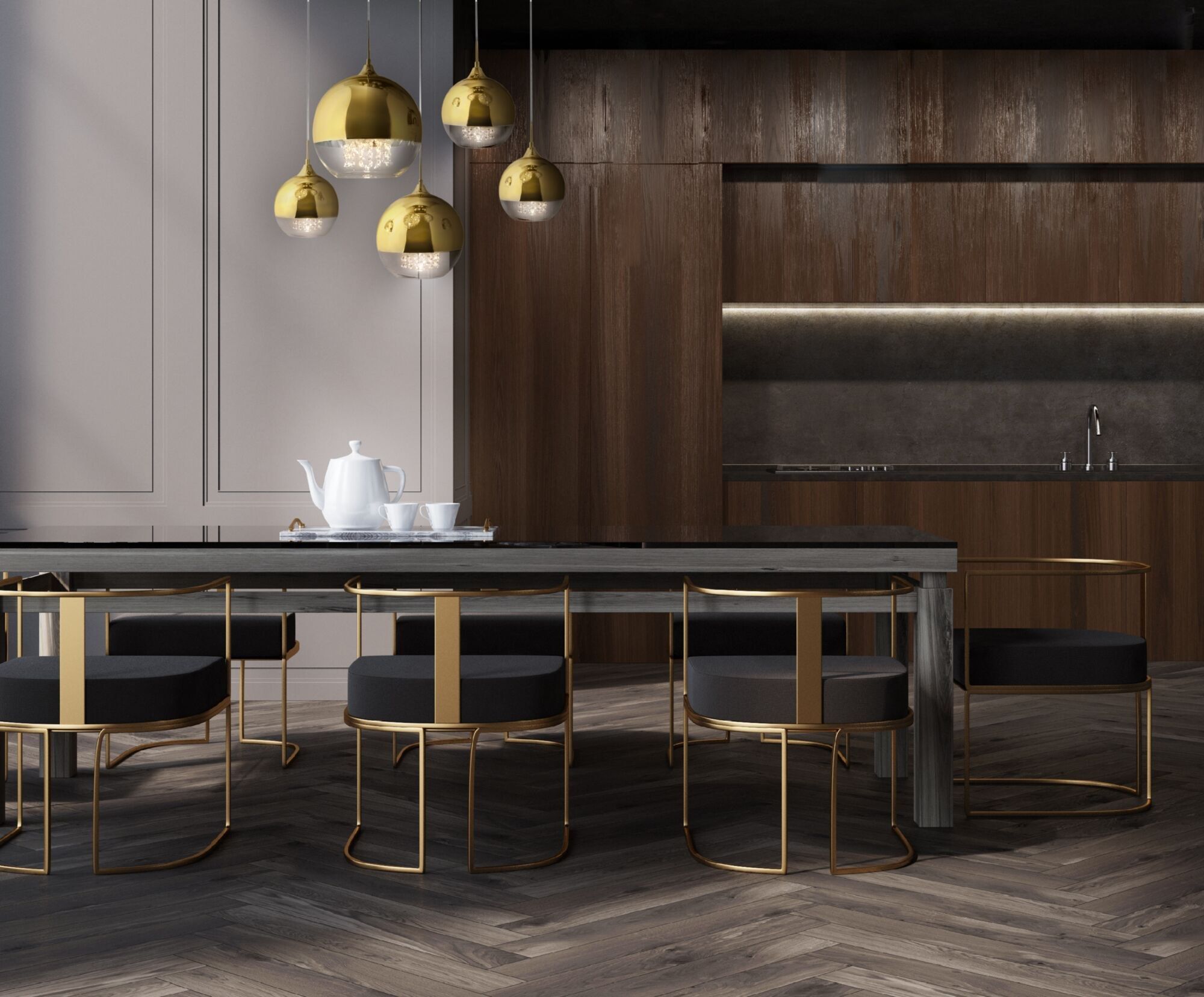 Металлический подвесной светильник с кристаллами Maytoni ARCH-00065224 - Вид №7