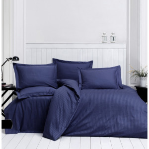 Комплект постельного белья ST7486, евро, хлопок, цвет синий NAPOLYON