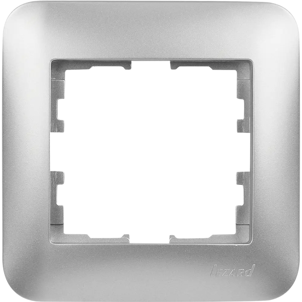 Рамка для розеток и выключателей Lezard Karina Life 1 пост горизонтальная цвет матовый серый STLM-2127239
