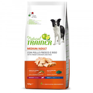 ПР0059532*2 Корм для собак TRAINER Natural Medium для средних пород, курица сух. 12кг (упаковка - 2 шт) NATURAL TRAINER