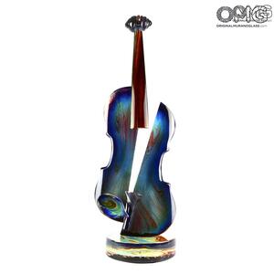 2456 ORIGINALMURANOGLASS Скульптура Скрипка из халцедона - автор Andrea Tagliapietra - муранское стекло - Original Murano Glass OMG 20 см