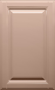 Фасады для кухни Кантри Фрезеровка «Прямоугольник Фолк» Капучино глянец №218