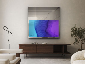 Прямоугольное настенное зеркало со встроенным отсеком для телевизора