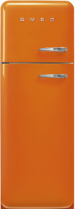 FAB30LOR5 Холодильник / отдельностоящий двухдверный холодильник,стиль 50-х годов, 60 см, оранжевый, петли слева SMEG
