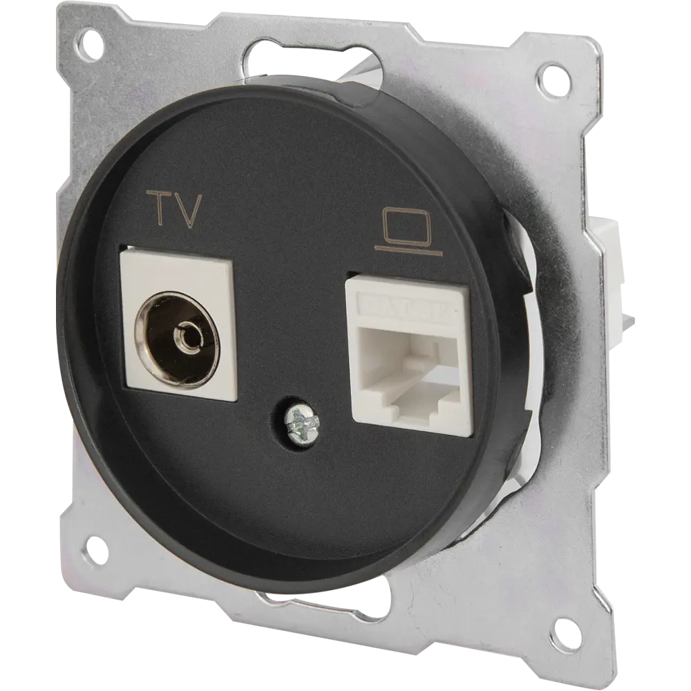 ONEKEYELECTRO Florence - розетка двойная TV/RJ45 для современного интерьера 84684125 STLM-0053629 - Вид №1