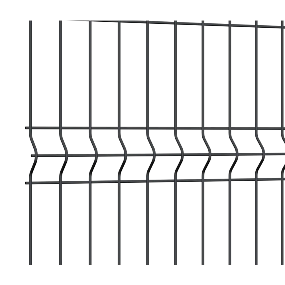 3D панель для забора Fine 2.5x2.03 м RAL 7024 серый 4 ребра Santreyd STLM-2176398 - Вид №1