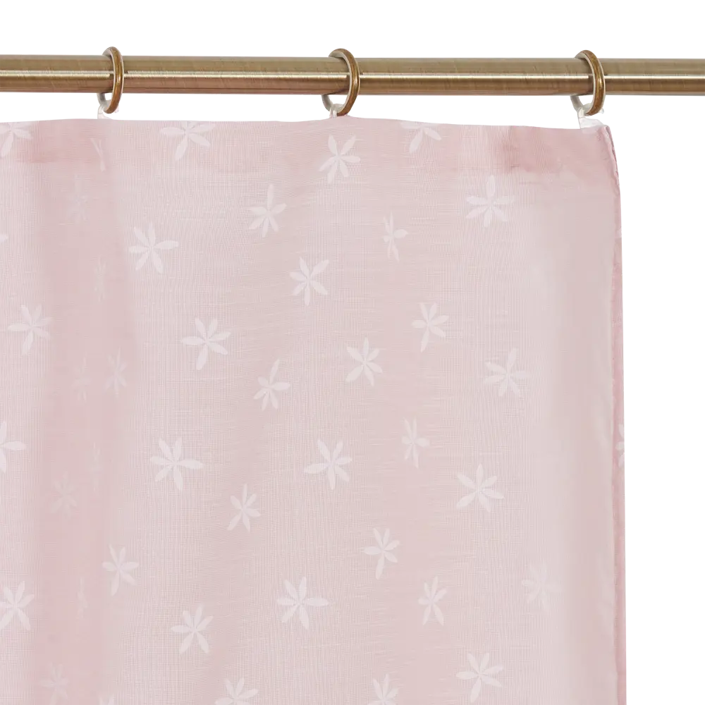 Тюль на ленте Лютик 250x260 см цвет розовый MIAMOZA STLM-2162566 - Вид №4