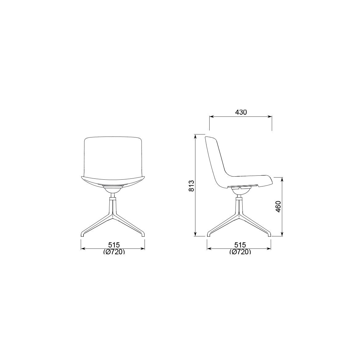 Ткань спиц поворотный стул с подлокотниками Sitland Milos ARCH-00141028 - Вид №8
