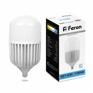 Лампа светодиодная Feron E27-E40 100W 6400K LB-65 25827 FERON  00-3956597 Матовый