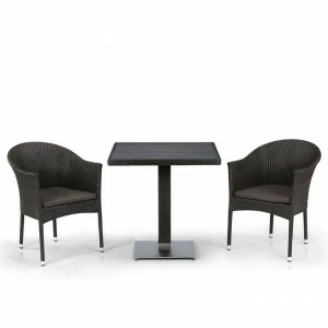 Мебель садовая, столик и кресла коричневые на 2 персоны Boom AFINA  130552 Коричневый