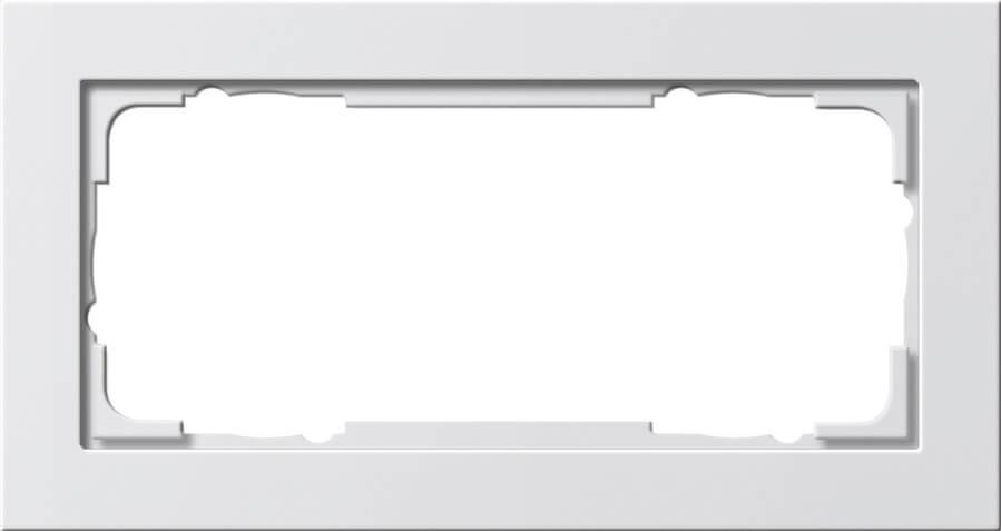 100229 Рамка 2-модульная чисто-белый глянцевый Gira E2