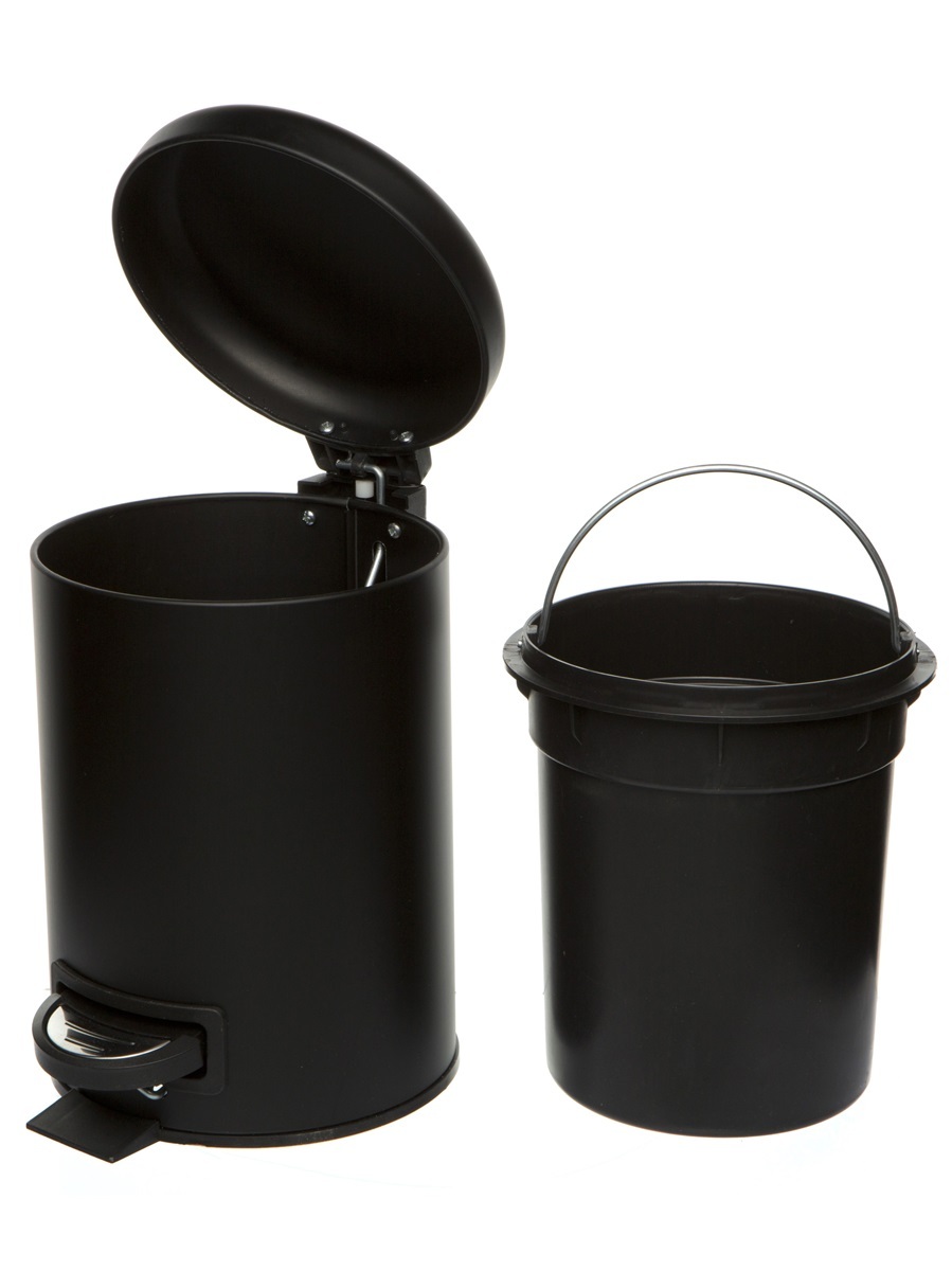 Вёдра с педалью и крышкой Pavo 3L Black NAVAKO 11534 - Вид №2