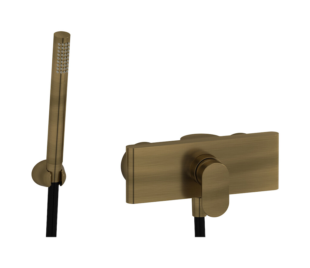 Встроенный смеситель для душа в комплекте с душевым гарнитуром. WE ARE IB k2350mb Modern Bronze K2