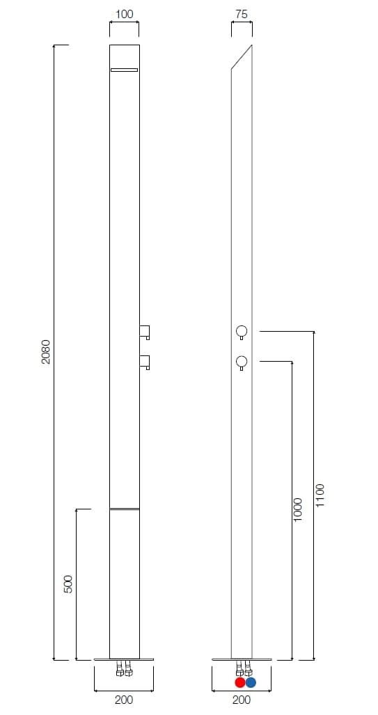 Напольная душевая колонна с водопадом TAMANACO PO ARCH-00000906 - Вид №3