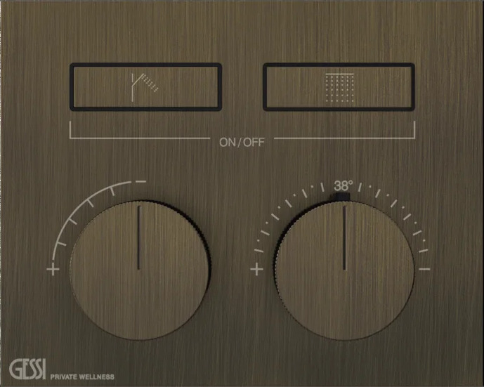 Смеситель для душа 63004 713 Gessi Hi-fi СТАРИННАЯ ЛАТУНЬ