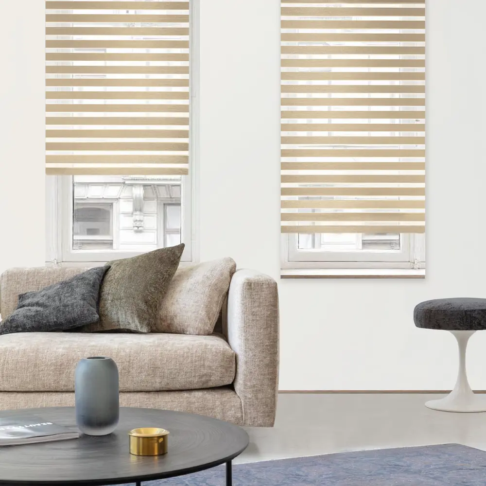 Штора рулонная день-ночь Miamoza Blackout Rain 50x160 см, цвет бежевый 82614525 STLM-2117516 Santreyd - Вид №2