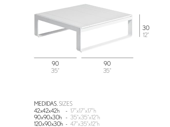 Термолаккированный алюминиевый садовый столик GANDIABLASCO ARCH-00084233 - Вид №12